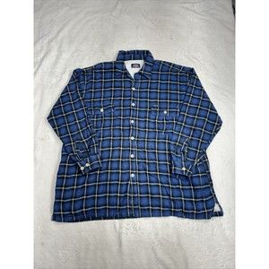 Dickies Blue & Black Plaid Thermal Lined Flannel Shacket Men's Size 2XL